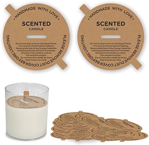 Joyfulmap 160pcs Candle Dust Covers with Pull Tabs