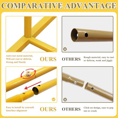 FOTSHARER Gold Arch Backdrop Stand Set of 3