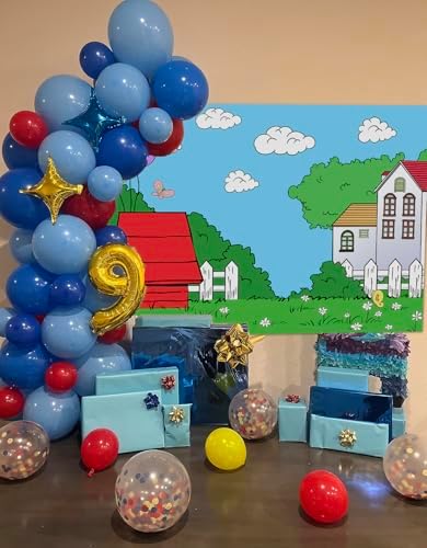 Cute Cartoon Red House Photo Backdrop 5x3 FT