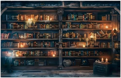 Restore Ancient Ways Magic Bookcase Photo Backdrop 7x5ft Wizard School Library Props