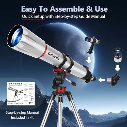 Gaterda 90mm Refractor Telescope for Adults
