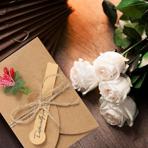 PATIKIL 4x3 Inch Dried Flowers Greeting Cards 12 Pack