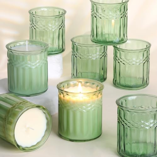10pcs 7oz Thick Green Candle Jars for Making Candles
