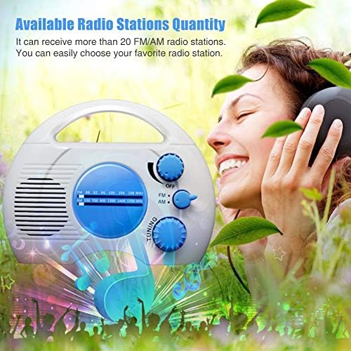 Etiger AM FM Waterproof Hanging Shower Radio