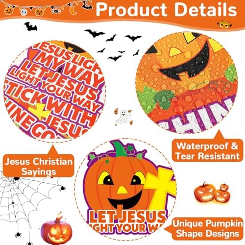36PCS Halloween Christian Pumpkin Bulletin Board Decor Kit