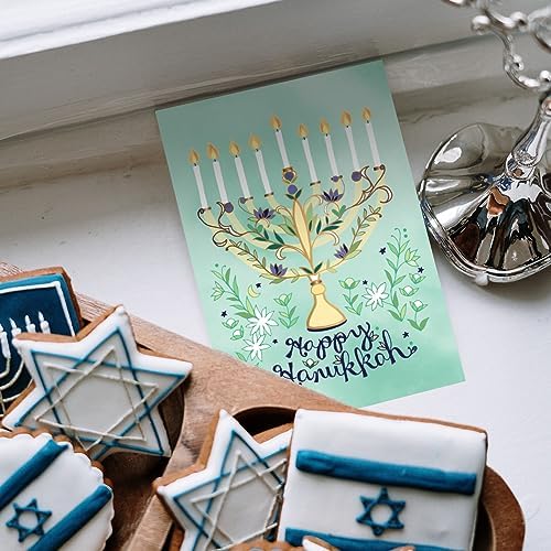 Tree-Free Greetings Hanukkah Card Set - 10 Cards with Envelopes
