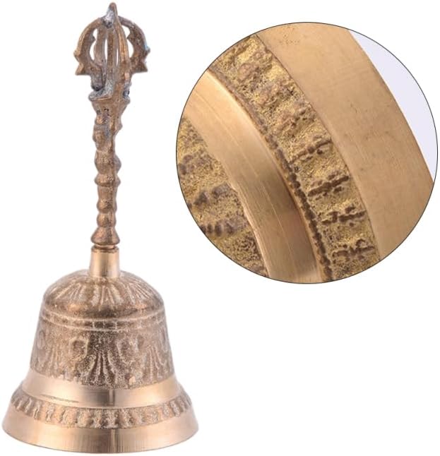 EXCEART Brass Hand Bell for Wedding and Event Use