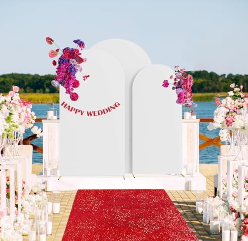 HAINARverS 3 Piece Wedding Arch Cover Set