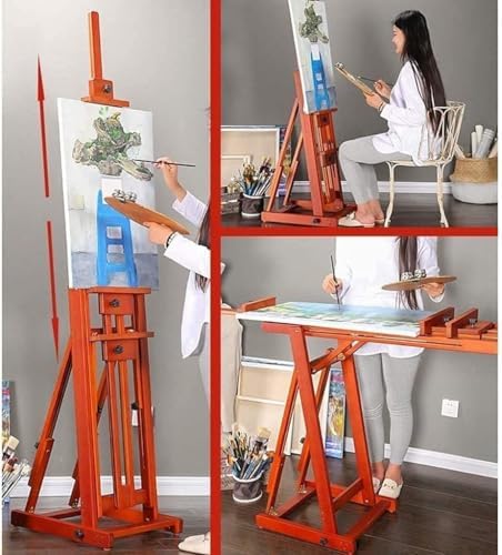 Large Beech Studio Easel for Art Display and Painting