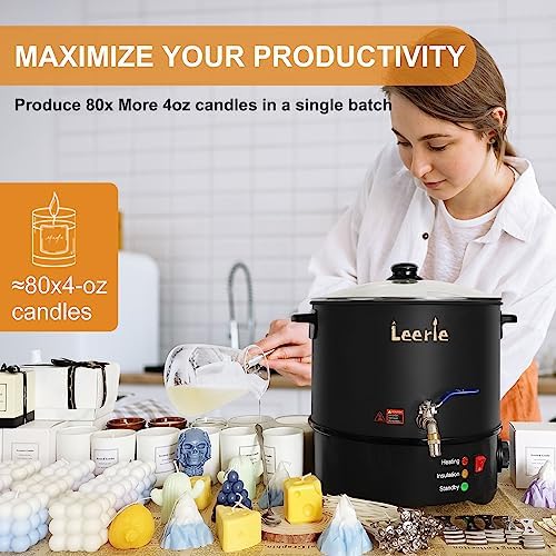 Leerie 10Qts Commercial Wax Melter for Candle Making