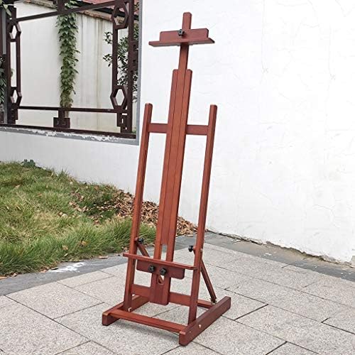Canvas Display Stand with Adjustable Height Red Beech Wood Easel