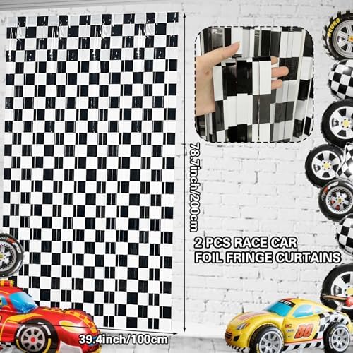 2 Race Car Backdrops for Birthday Parties and Photo Props