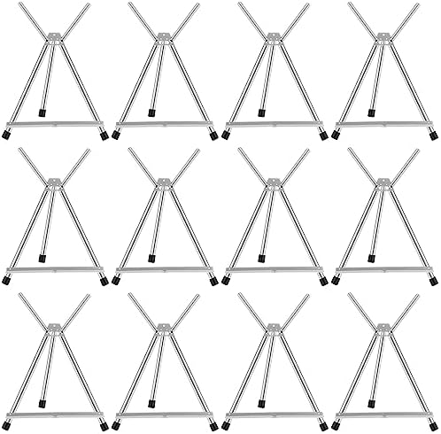 Xinnun 12 Pcs Adjustable Aluminum Easel Stand for Canvas Painting Display