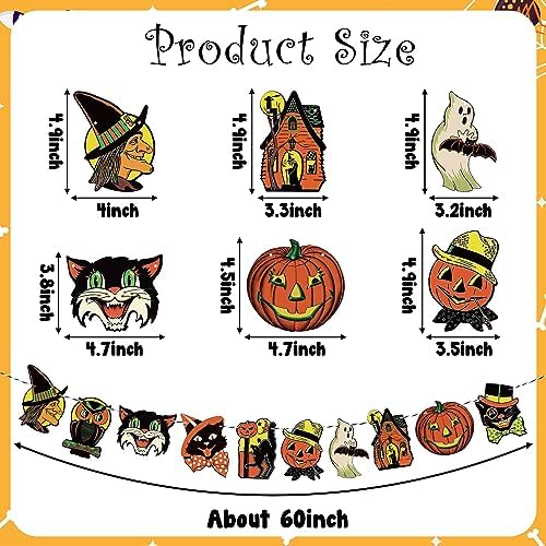 Vintage Halloween Banner with 10 Cute Designs