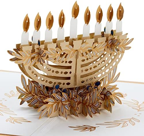 Hallmark Signature Paper Wonder Pop Up Hanukkah Card with Menorah