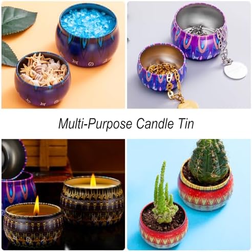 Arxinor 45 oz Candle Tins 28 Patterns 28 Pcs