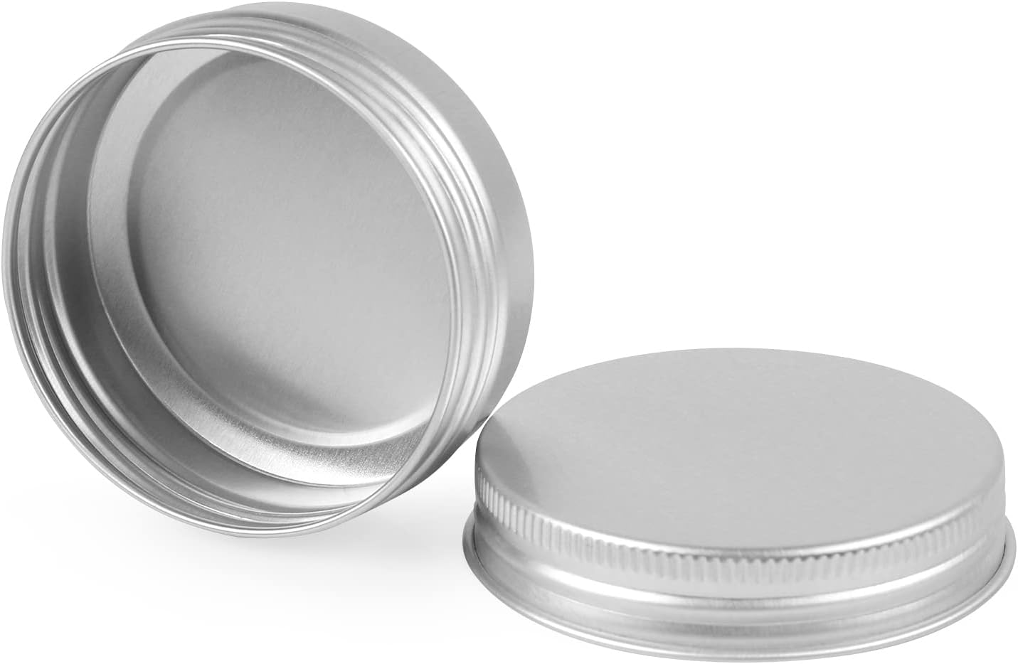 CABAX 1 oz Silver Aluminum Candle Tins 12 Pcs