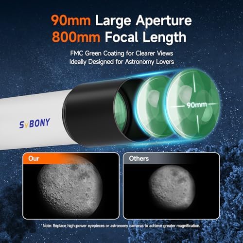 SVBONY SV520 High-Powered Refractor Telescope Kit for Beginners