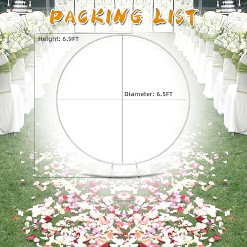 Harfirbe Round Backdrop Stand 65ft Aluminum Arch Kit