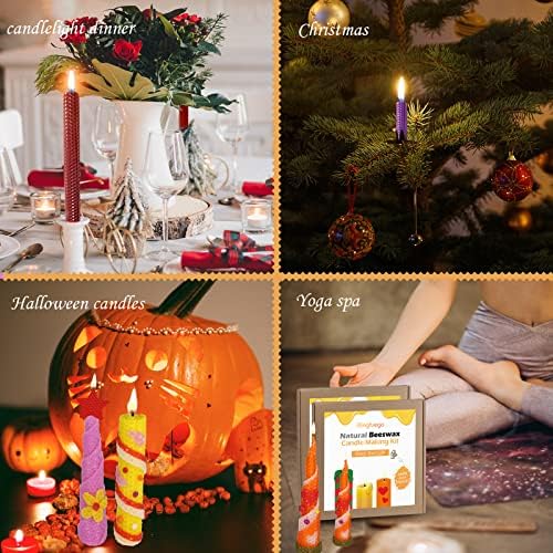 Bingfuego Beeswax Candle Making Kit for Kids 12 Sheets