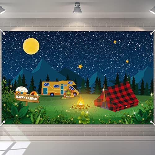 Remerry Camping Backdrop Photo Background for Parties 708 x 433 Inch