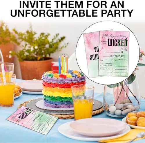 LyoGao Wicked Birthday Invites Cards With Envelopes 20 Pack