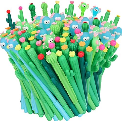 Tinlade 200 Pcs Cactus Shaped Gel Pens Set