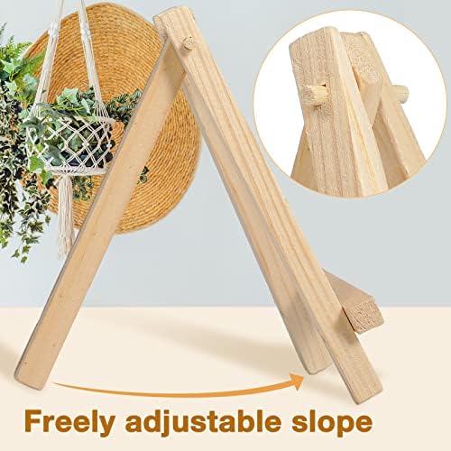 Yalikop 40 Pack 5 Inch Mini Wood Easel Stand
