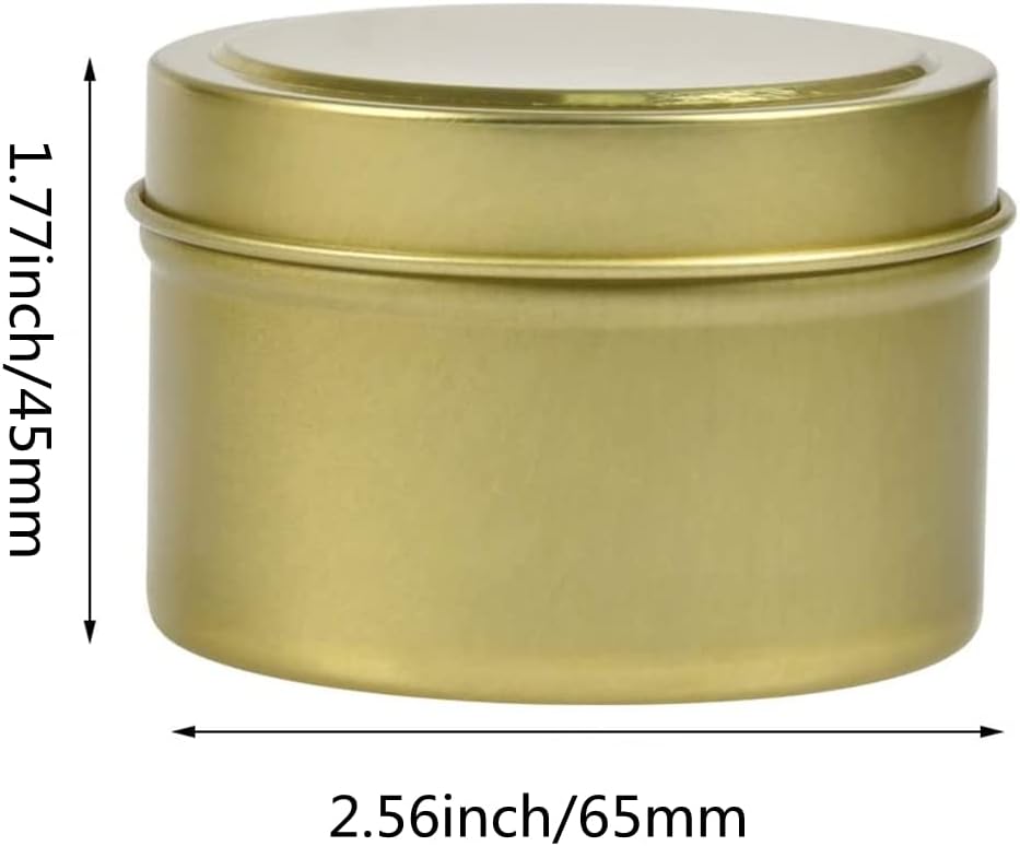 SONVIIBOX 24 Pcs Gold Candle Tins 4oz DIY Kit