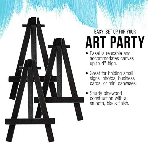 US Art Supply 5 Mini Easel 6 Pack Black