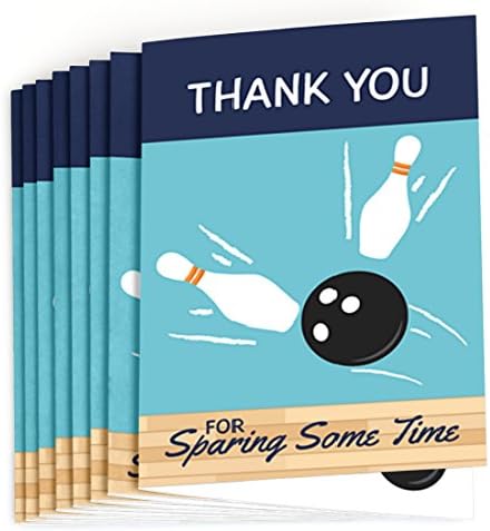Big Dot of Happiness Bowling Thank You Cards 8 Count