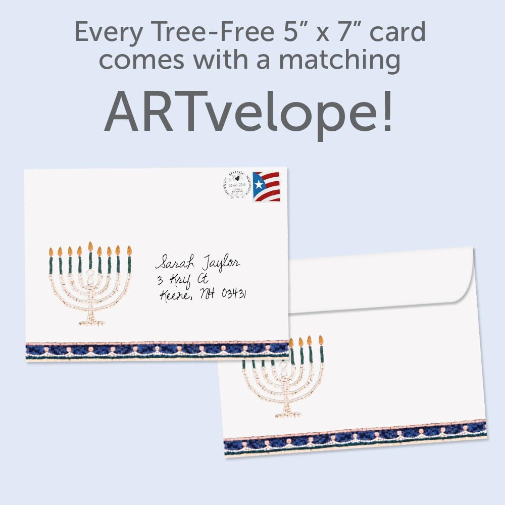 Tree-Free Greetings Hanukkah Greeting Card 10 Pack