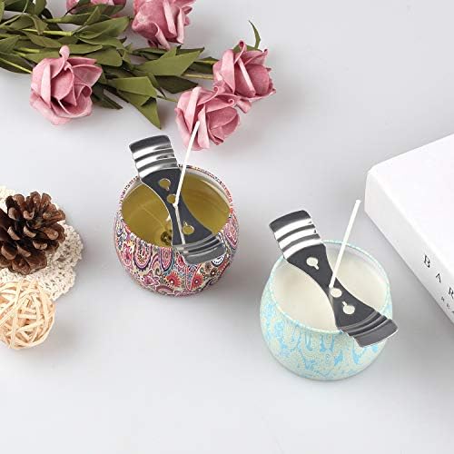 25pcs Metal Candle Wick Holder Silver Stainless Steel for Candle Making