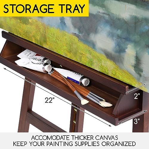 MEEDEN Large Adjustable Artist Easel with Brush Holder