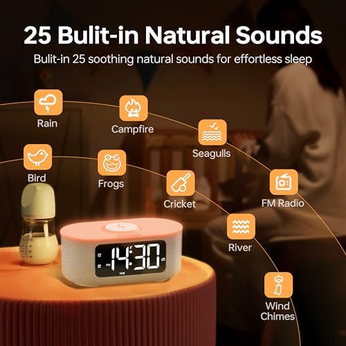 JALL Smart Alarm Clock with Bluetooth Speaker and Nightlight