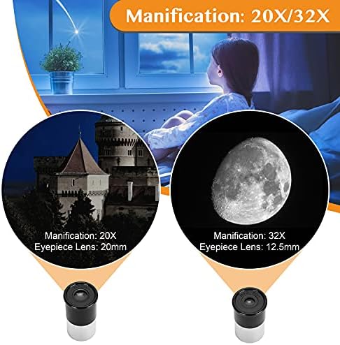 AOMEKIE 40400 Telescope with Tripod and Eyepieces for Astronomy Beginners