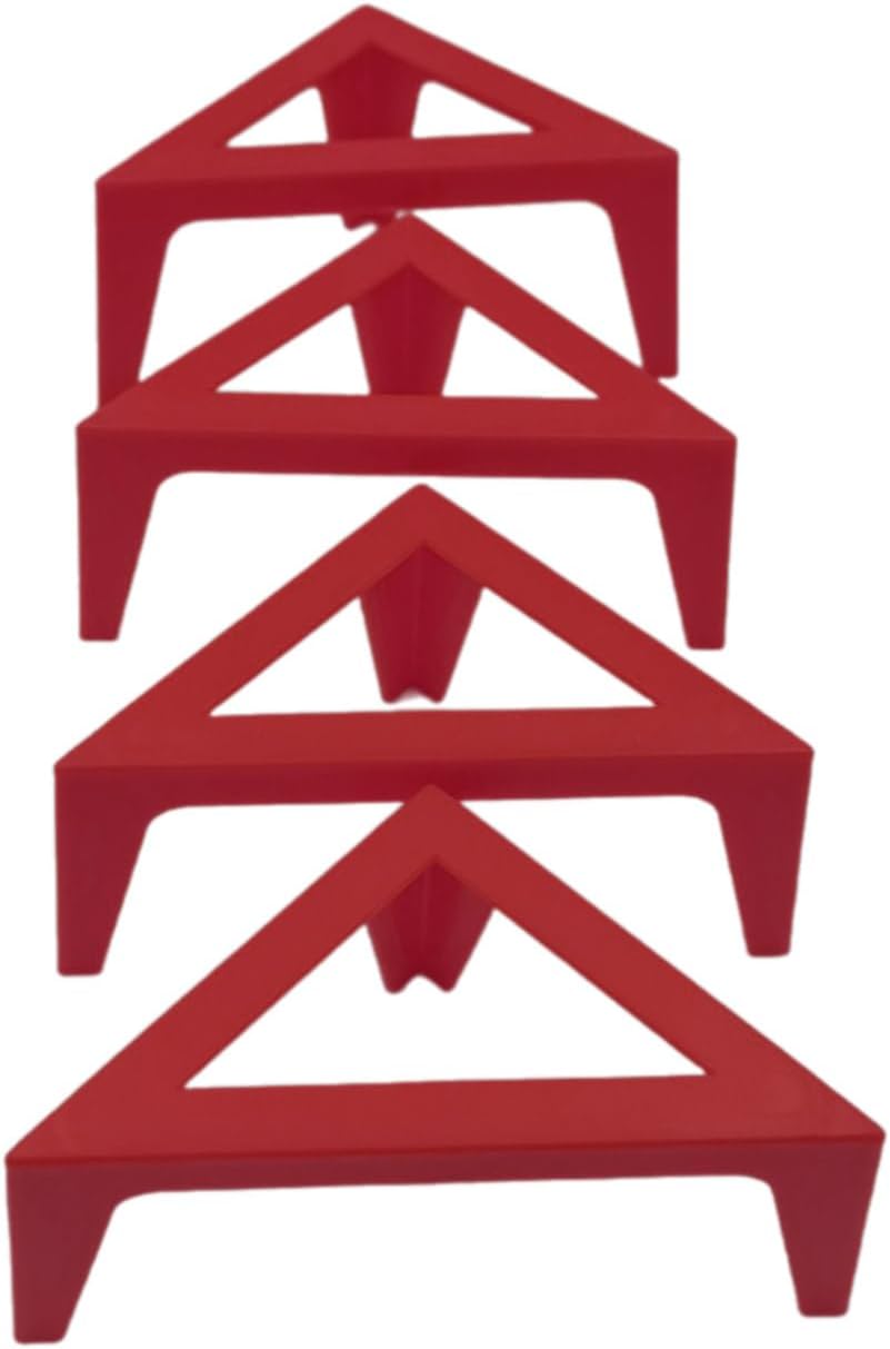4PCS Plastic Canvas Stands for Fluid Acrylic Pouring Paints - Red