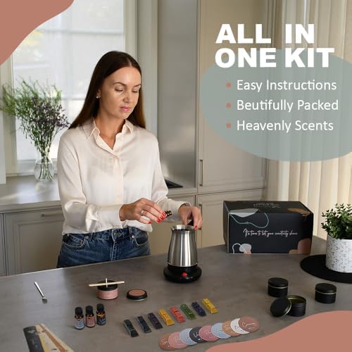 SoftOwl Premium Soy Candle Making Kit Black Edition