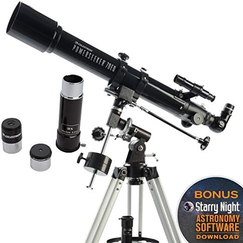 Celestron PowerSeeker 70EQ Refractor Telescope for Beginners