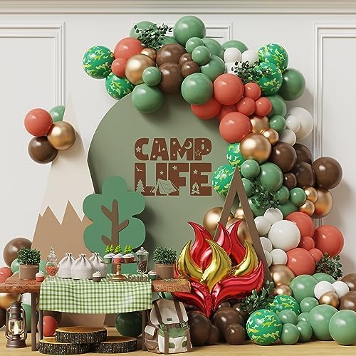 Enanal Happy Camper Balloon Arch Kit 146pcs