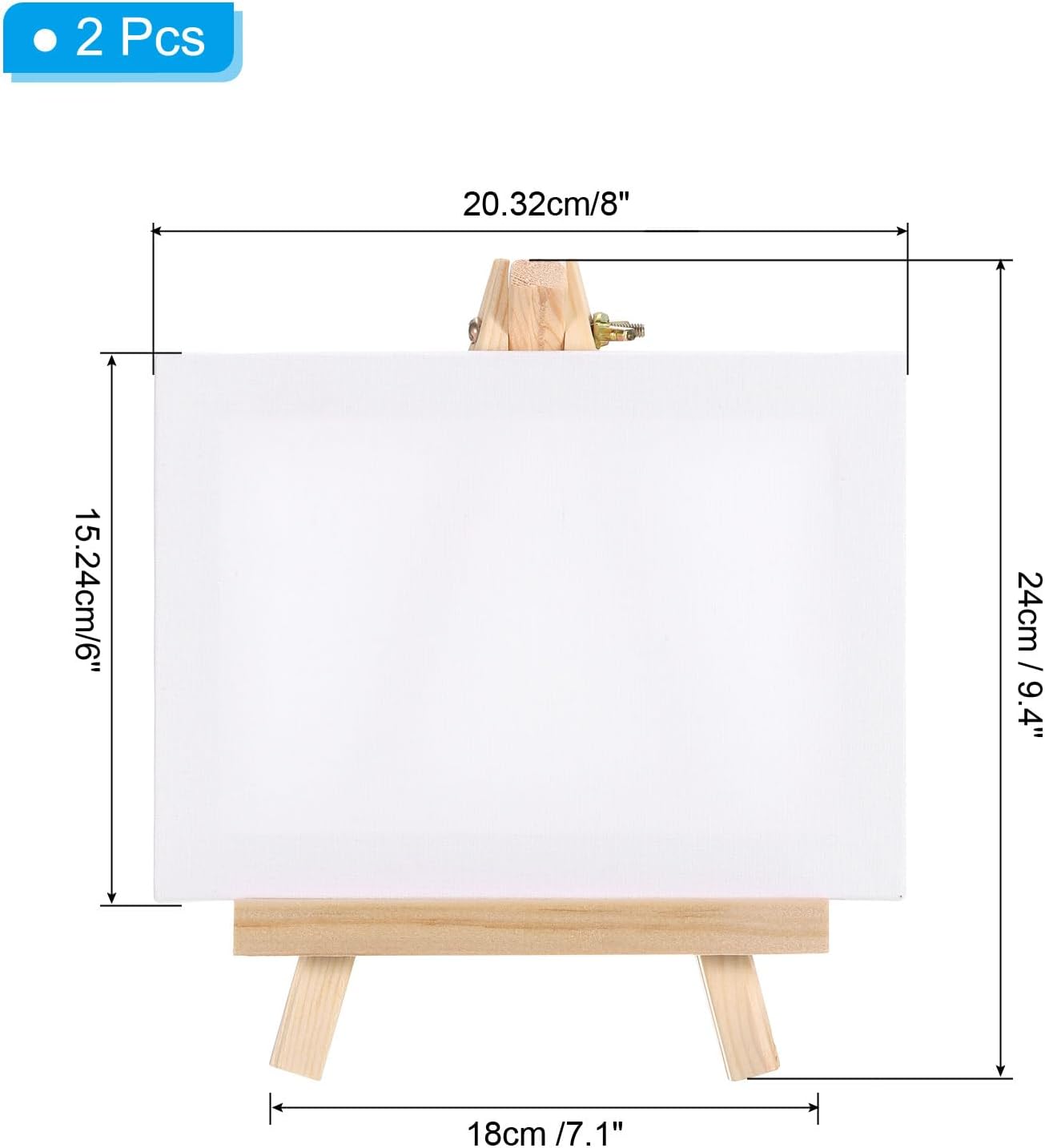 PATIKIL Mini Canvas Easel Set for Art Drawing Painting