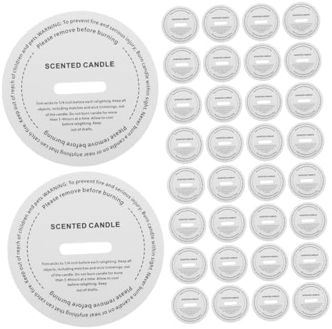 VILLFUL 100pcs Candle Dust Protectors White Paper Lids for DIY