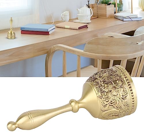 EBTOOLS Exquisite Engraved Brass Wedding Bell Call Bell Decorative Bell