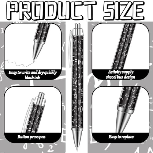 48 Pcs Math Ballpoint Pens Classroom Party Favors