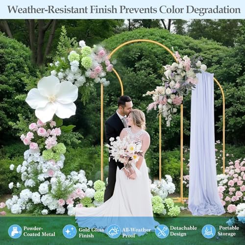 Gold Balloon Arch Stand Set of 3 6FT 66FT 72FT
