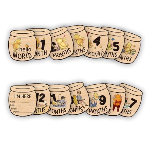 PAMBO Baby Bear Month Milestone Circles with Name Signs