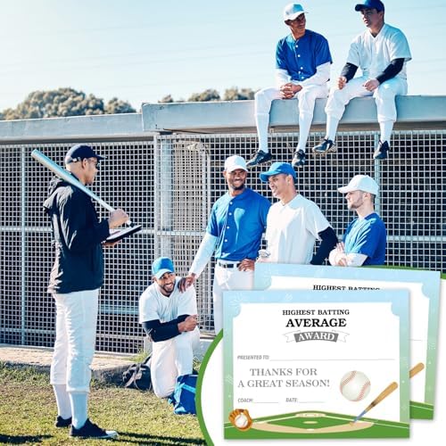 Baseball Award Certificates for Students Teachers Teams Employees