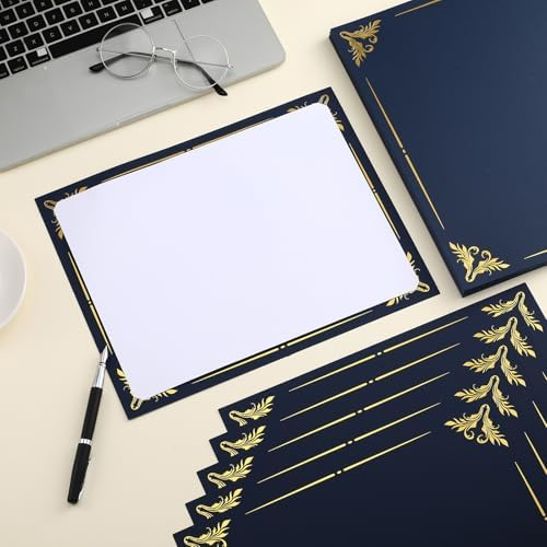 Fainne 250 Pcs Gold Foil Certificate Covers