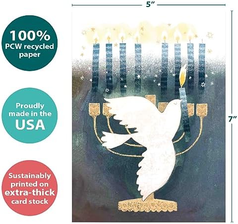 Tree-Free Greetings Hanukkah Greeting Cards 10 Pack