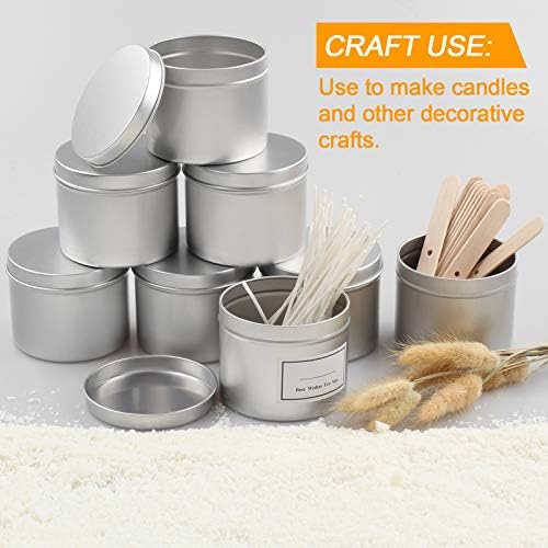 DINGPAI 27pcs Candle Tins 2oz Metal Containers